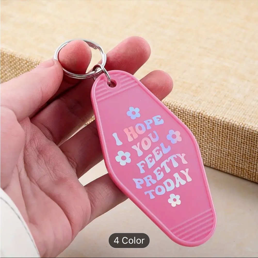 Pink Floral Key Holder